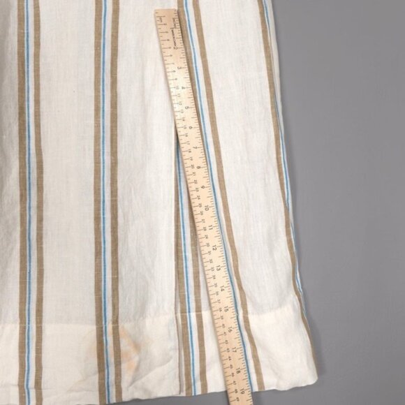 NWT Madewell Column Maxi Skirt LINEN Olive Surplus MEDIUM Striped Knit Slit - Picture 11 of 16